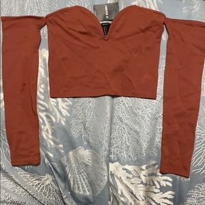 Knit Top (Crop) Rust Top